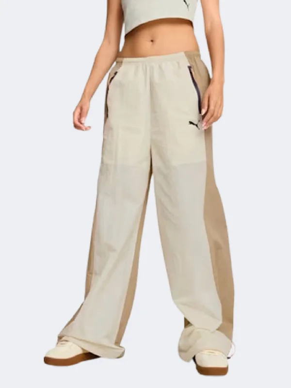 winter trousers for women -cute tops for women -Puma Dare To Parachute Women Lifestyle Pant Beige