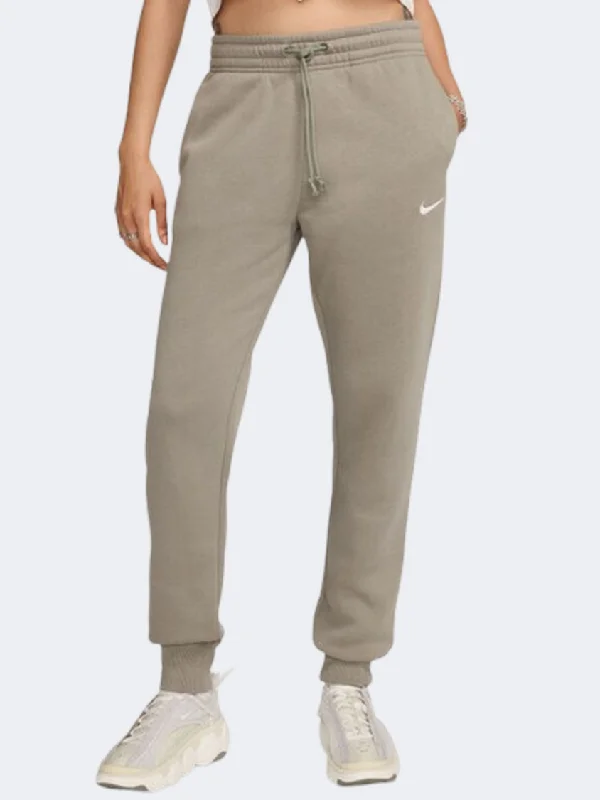 outdoor adventure pants for women -eco-friendly tops for women -Nike Sportswear Phoenix Fleece Women Lifestyle Pant Light Army/Sail