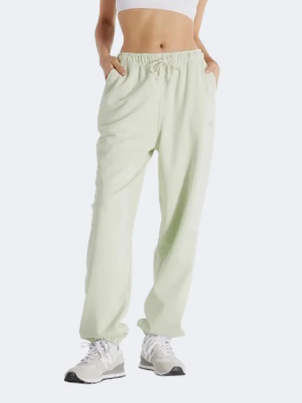 formal wide leg pants for women -women's workout tank tops -New Balance Athletics French Terry Women Lifestyle Pant Natural Mint