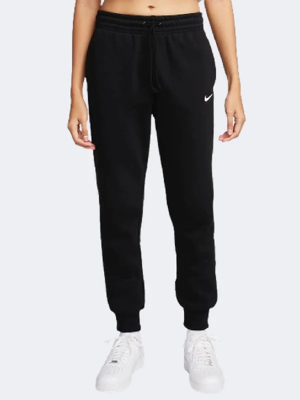 women's lightweight capris -cold shoulder tops for women -Nike Sportswear Phoenix Fleece Women Lifestyle Pant Black/Sail