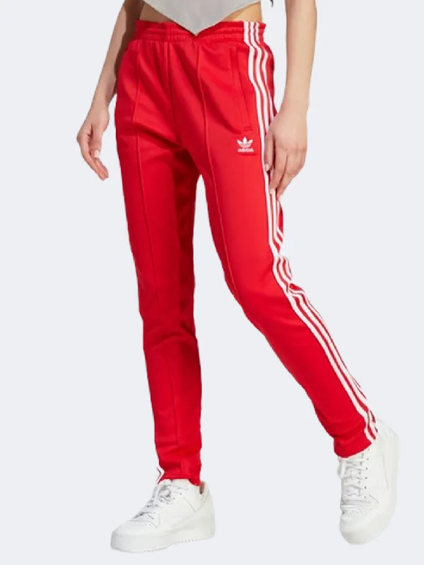 soft touch pants for women -turtleneck tops for women -Adidas Adicolor Sst Classic Women Original Pant Better Scarlet