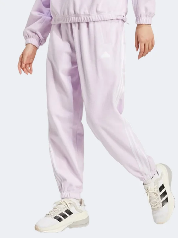 thermal pants for women -wool tops for women -Adidas Future Icons 3 Stripes Women Sportswear Pant Ice Lavender