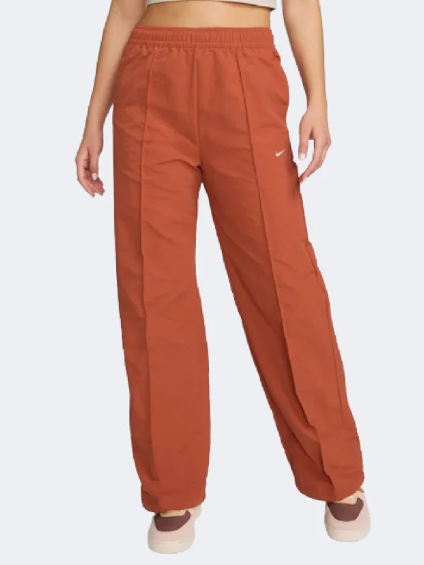 lightweight pants for women -women's ruffle tops -Nike Sportswear Trend Woven Mid Rise Women Lifestyle Pant Burnt Sunrise/Sail