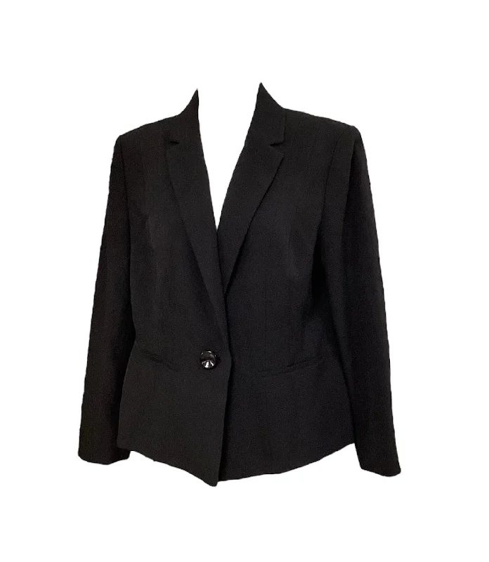 windproof jackets for women -striped shirts for women -NWT Kasper Women's Blazer Black 12 P