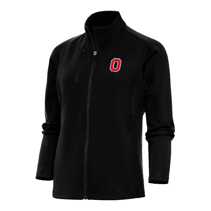 fur-trimmed coats for women -basic tops for women -Ladies Ohio State Buckeyes Full Zip Generation Black Jacket