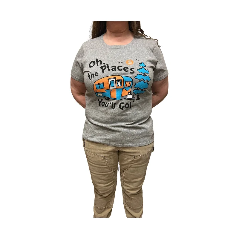 oversized t-shirts for women -Life Is Good Women's Dr. Seuss Oh The Places You'll Go Crusher Tee - Heather Grey - ONLINE STORE CREDIT/EXCHANGE ONLY