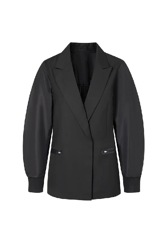 lightweight jackets for women -plus size women's tops -Elyse Water-Repellent Anti-Crease Bomber-Blazer