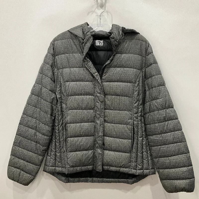 warm winter coats for women -stylish tops for ladies -Coat Puffer & Quilted By 32 Degrees In Striped Pattern, Size: S