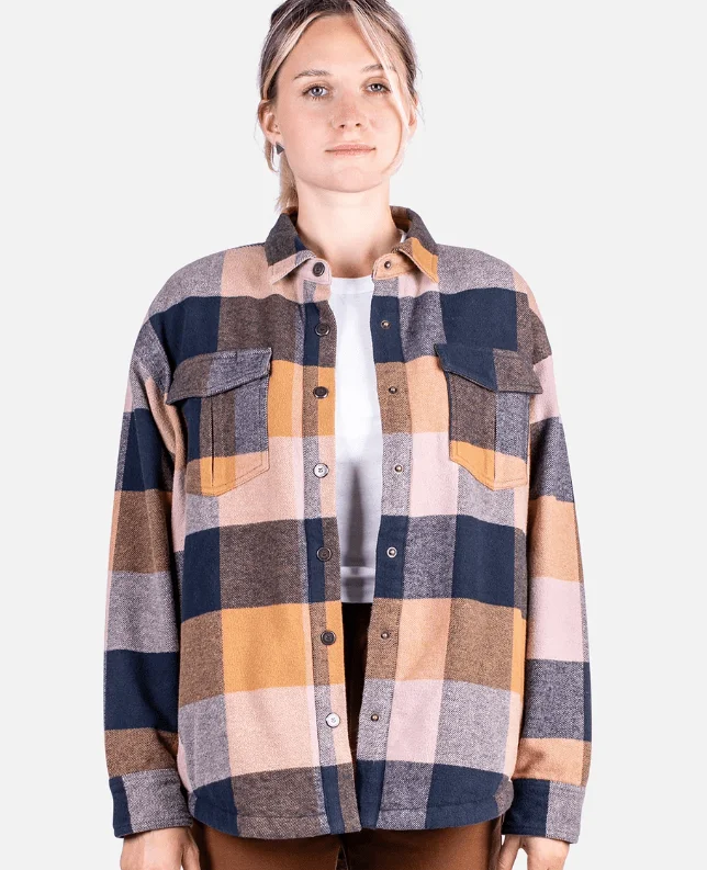 warm tops for women -Jetty Women's Nivean Flannel Jacket