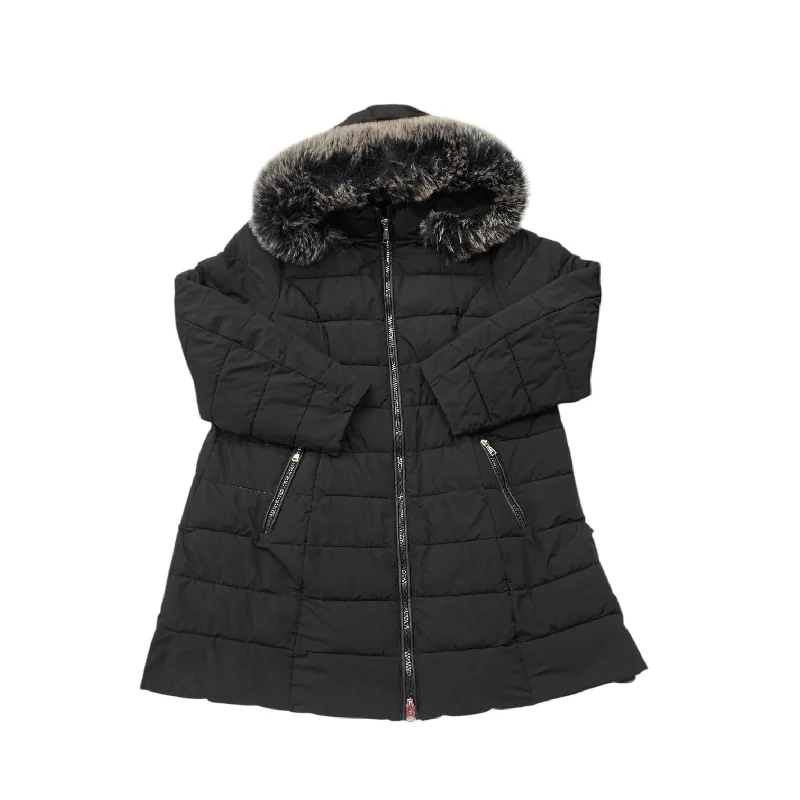 patchwork coats for women -casual loose blouses for women -Coat Puffer & Quilted By Laundry In Black, Size: 2x