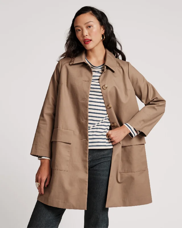 slim fit coats for women -women's party tops -Colombo Rain Trench