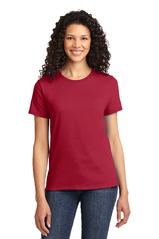 cotton tunics for women -Port & Company Womens Essential Short Sleeve Crewneck T-Shirt - Red