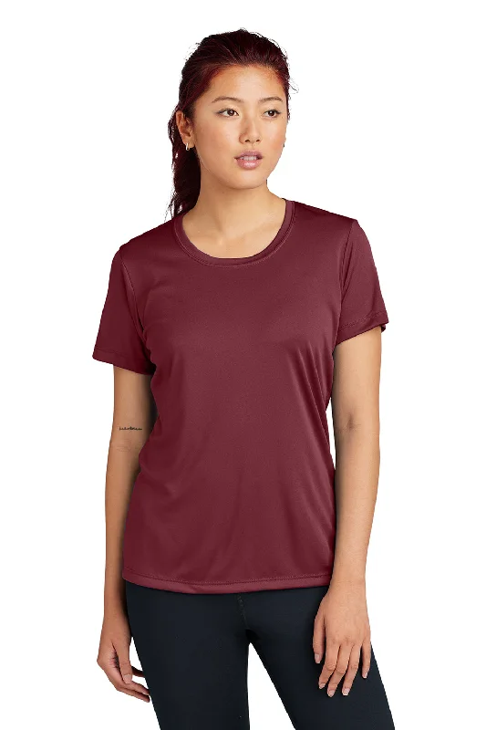 women's mesh tops -Sport-Tek Womens Competitor Moisture Wicking Short Sleeve Crewneck T-Shirt - Maroon