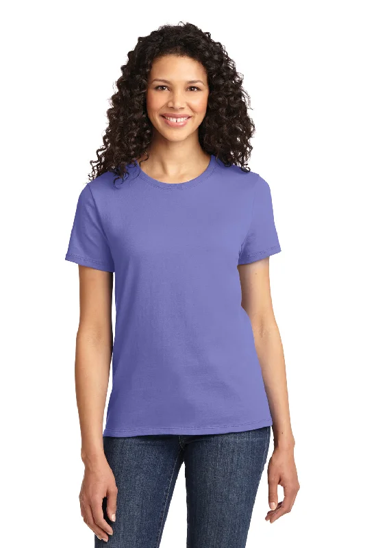 women's off-shoulder tops -Port & Company Womens Essential Short Sleeve Crewneck T-Shirt - Violet Purple - Closeout