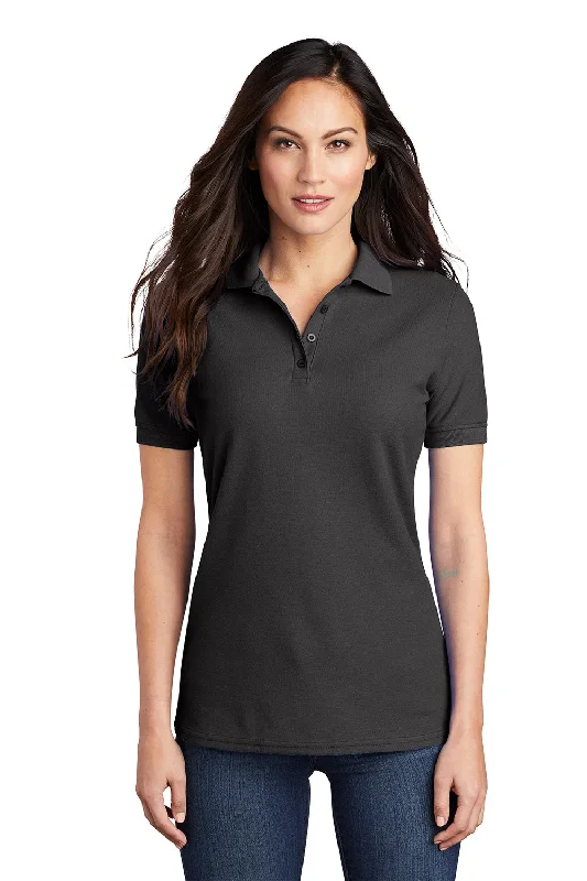 puff sleeve blouses for women -Port & Company Womens Core Stain Resistant Short Sleeve Polo Shirt - Charcoal Grey