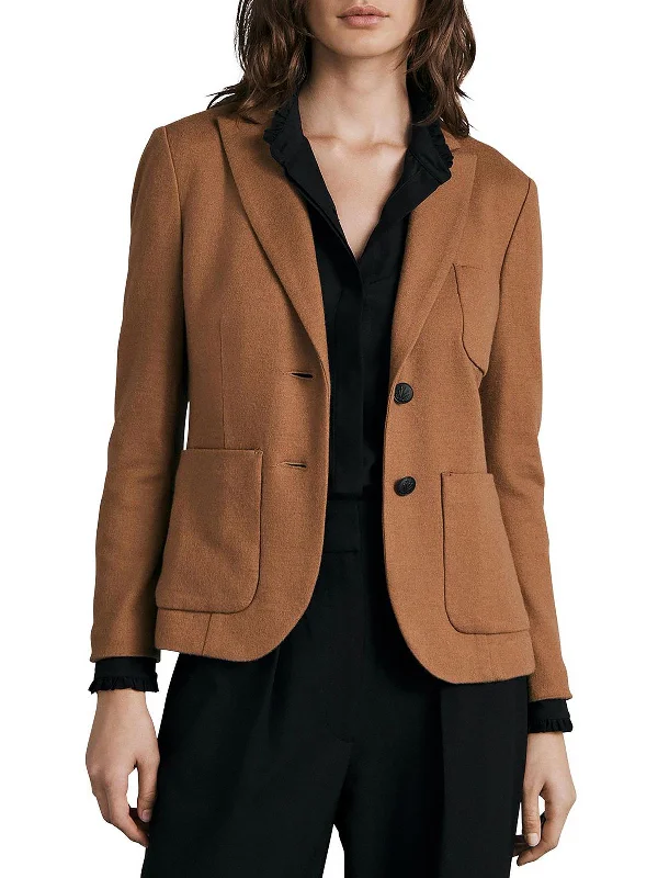 wool blend coats for women -casual long sleeve shirts for women -Nancy Womens Wool Suit Separate Two-Button Blazer