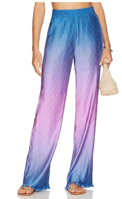 leather leggings for women -unique tops for women -Women's Dante Ombré Wide Leg Pant In Lilac Ombre