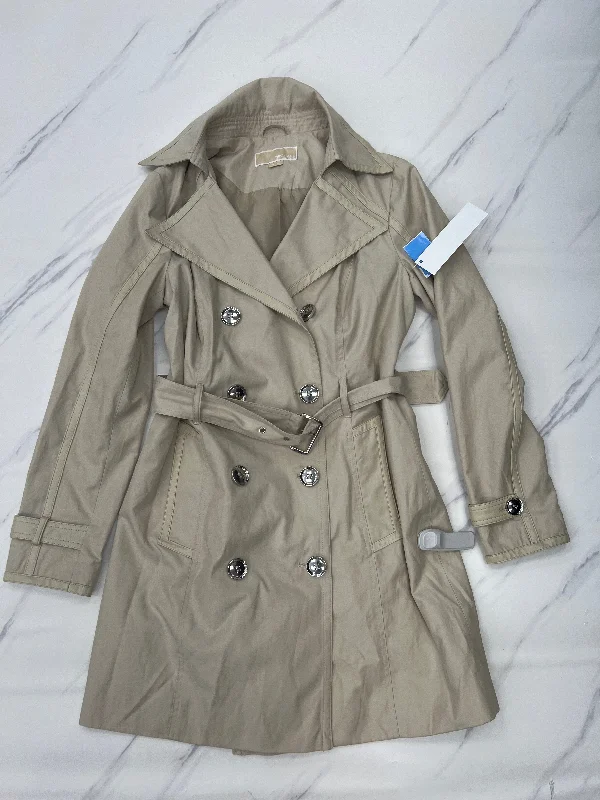 reversible jackets for women -fashionable work tops for women -Coat Raincoat By Michael By Michael Kors In Tan, Size:S