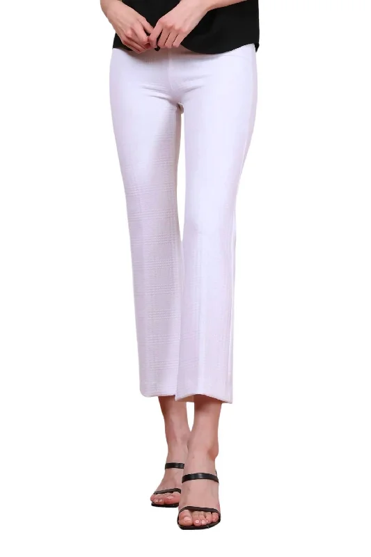 baggy trousers for women -ruched tops for women -Leo Jacquard Pant In White