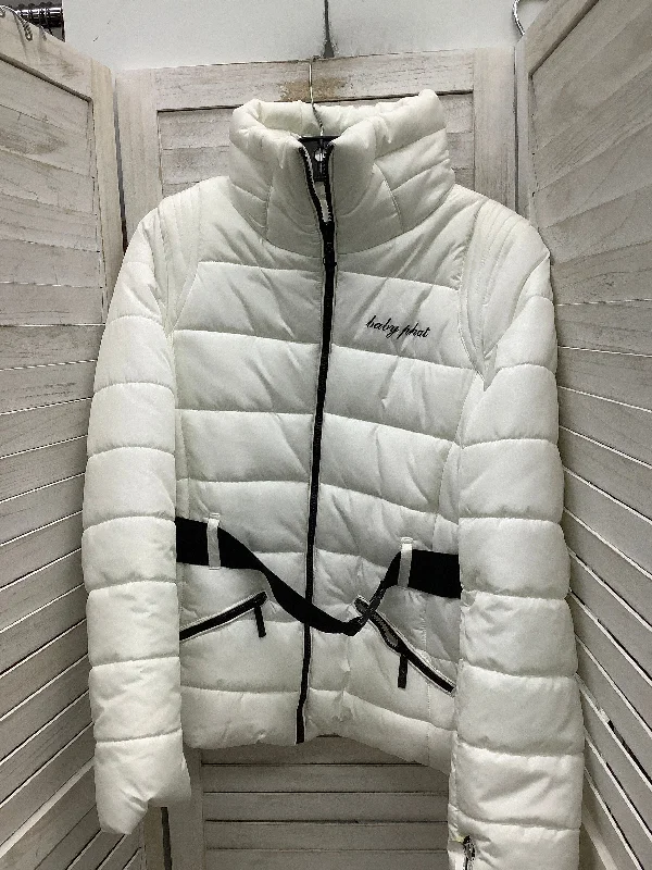 tailored coats for women -women's fitted tops -Coat Parka By Baby Phat In White, Size: L