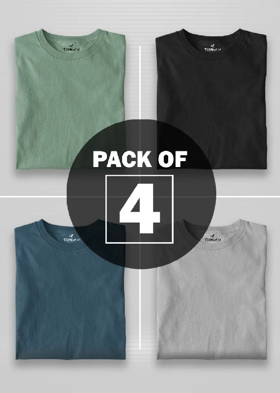 women's halter tops -Solid Half Sleeve T-Shirt Women Combo - Pack of 4