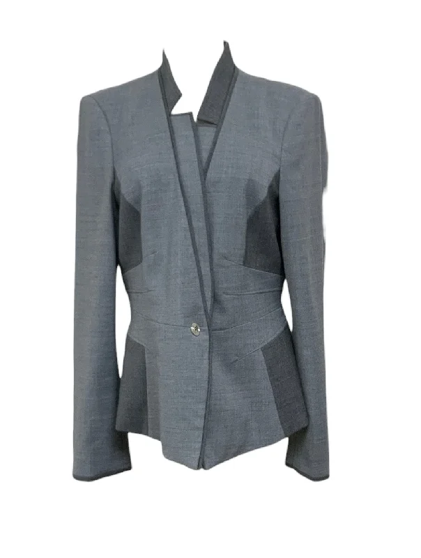 trendy plaid blazers for women -embroidered tops for women -White House Black Market Women's Blazer Gray Multi 12