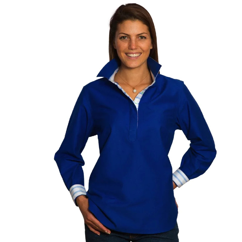 casual oversized tops for women -C-Cobalt Pullover