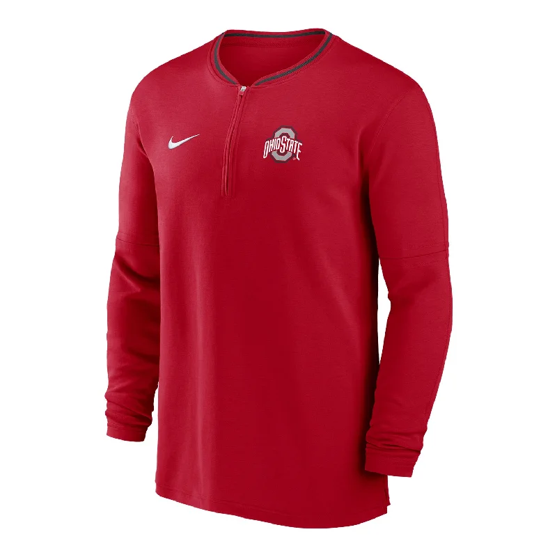 sporty windbreakers for women -silky tops for women -Ohio State Buckeyes Nike Dri-FIT Coach Scarlet Jacket