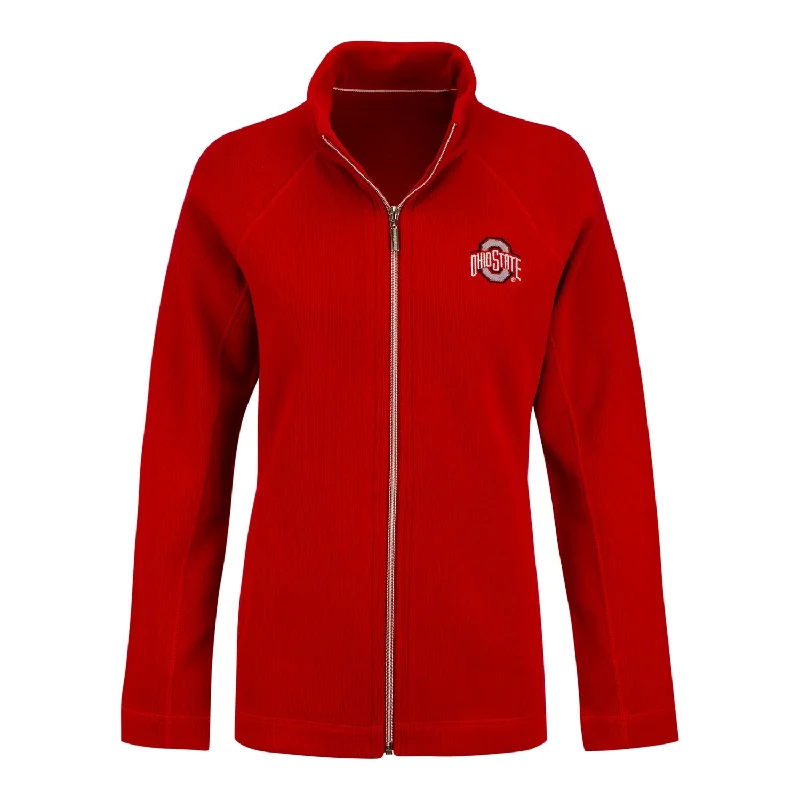 structured coats for women -spring fashion tops for women -Ladies Ohio State Buckeyes Aruba Full Zip Jacket