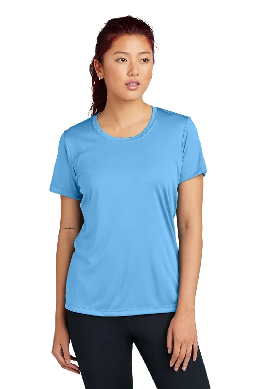 ribbed tank tops for women -Sport-Tek Womens Competitor Moisture Wicking Short Sleeve Crewneck T-Shirt - Carolina Blue