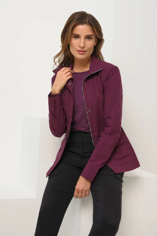 soft wool coats for women -women's chiffon tunics -Kenya Safari Jacket Mulberry