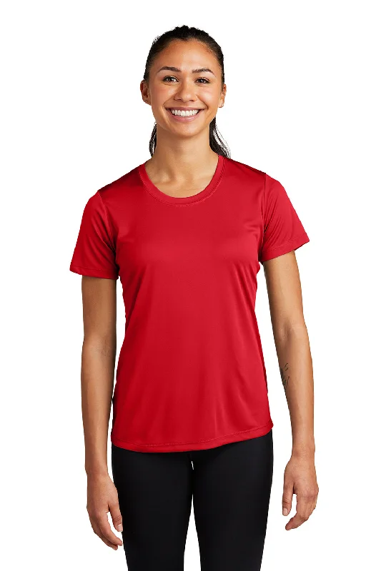 women's mesh tops -Sport-Tek Womens Competitor Moisture Wicking Short Sleeve Crewneck T-Shirt - True Red