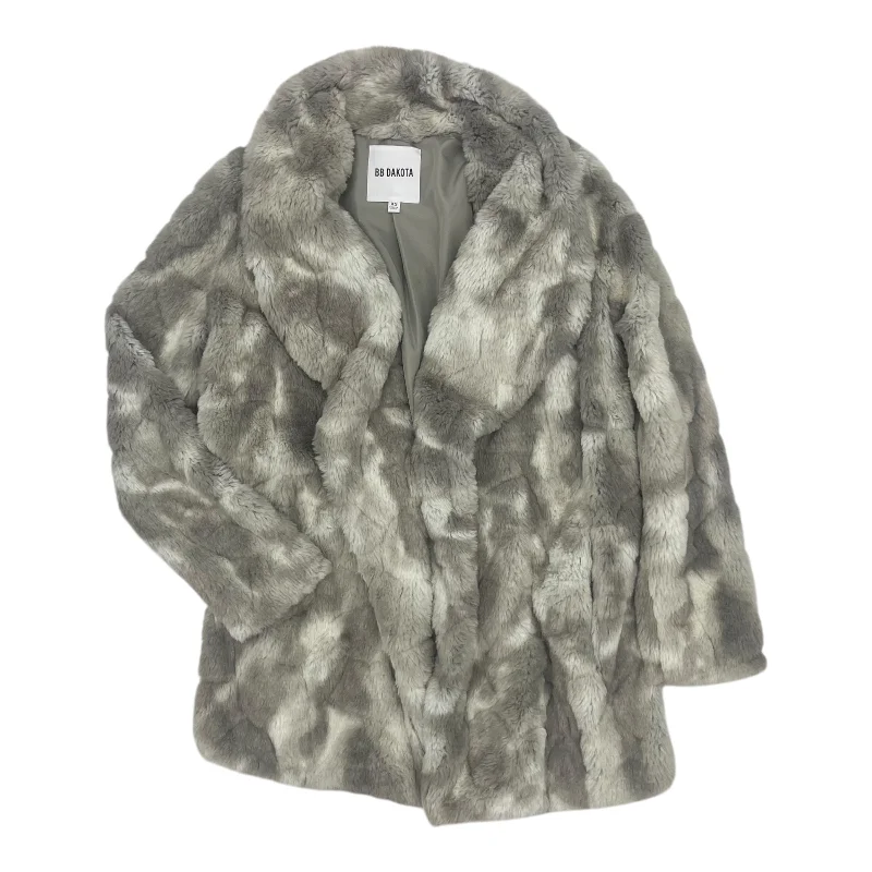 eco-friendly coats for women -women's silk tops -Coat Faux Fur & Sherpa By Bb Dakota In Grey, Size:Xs