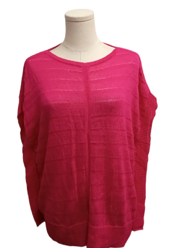 elegant coats for women -women's work blouses -Chico's Women's Summer Sweater Fuschia 0