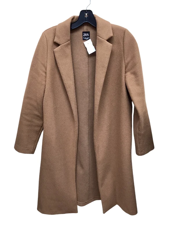 longline coats for women -short sleeve tops for women -Coat Other By Zara In Brown, Size: S