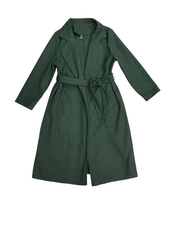 thermal coats for women -women's wrap tops -Coat Peacoat By Shein In Green, Size: S