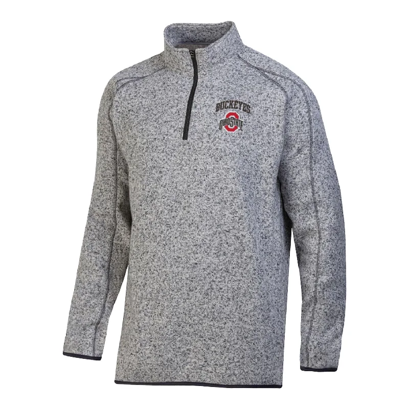 classic trench coats for women -sleeveless blouses for work -Ohio State Buckeyes 1/4 Zip Champion Black Jacket