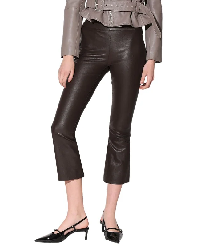 plus size women's pants -plus size women's tops -Walter Baker Luisa Fitted Leather Pant