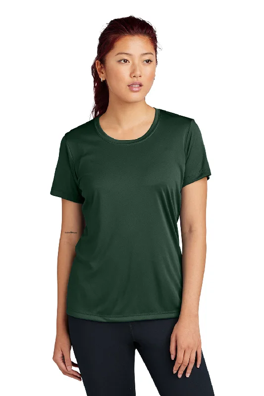 stretchable tops for women -Sport-Tek Womens Competitor Moisture Wicking Short Sleeve Crewneck T-Shirt - Forest Green