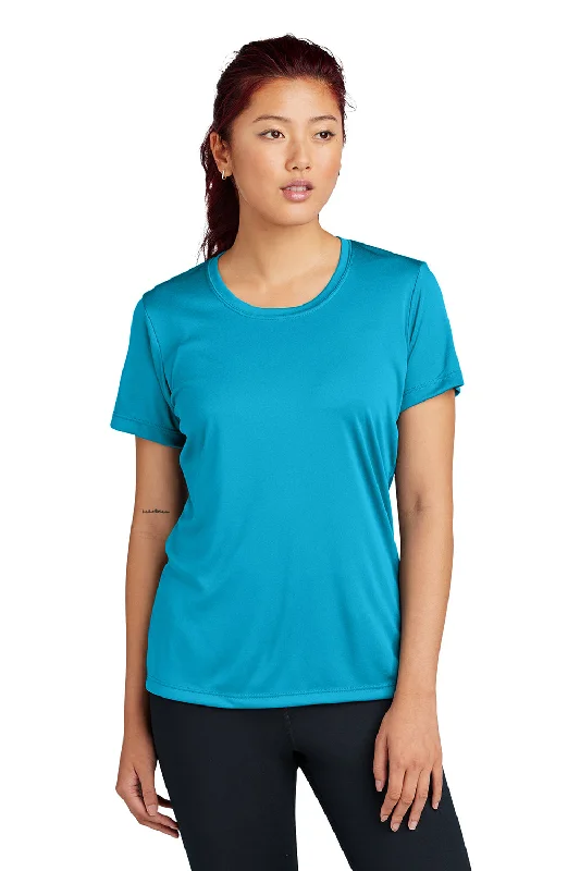 elegant women's tops -Sport-Tek Womens Competitor Moisture Wicking Short Sleeve Crewneck T-Shirt - Atomic Blue