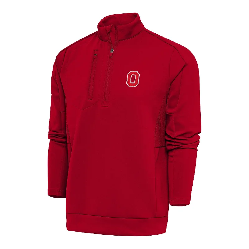 asymmetrical coats for women -wool tops for women -Ohio State Buckeyes Generation 1/4 Zip Scarlet Pullover Jacket