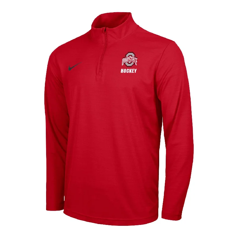 women's raincoats -women's velvet tops -Ohio State Buckeyes Ice Hockey Scarlet Intensity 1/4 Zip Jacket