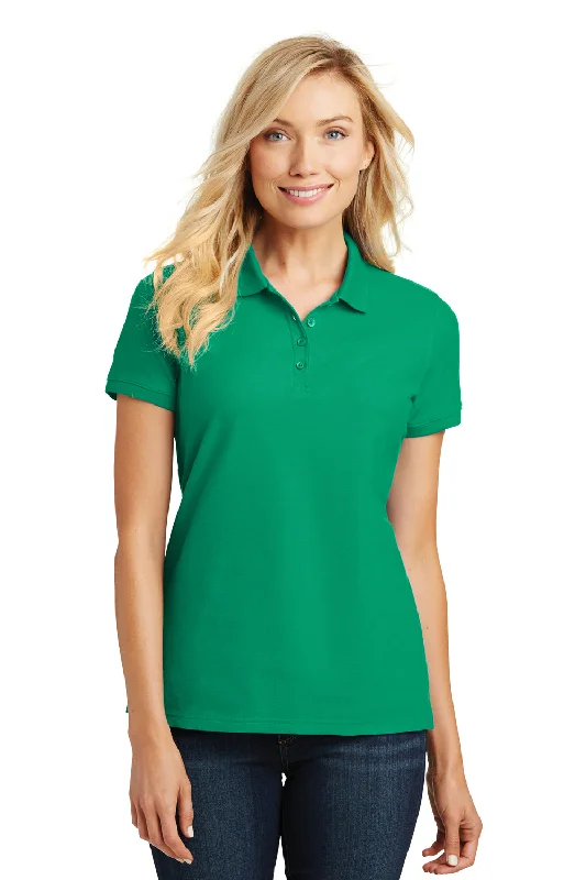 ruched tops for women -Port Authority Womens Core Classic Short Sleeve Polo Shirt - Bright Kelly Green