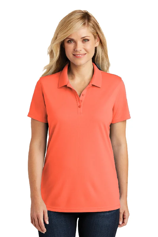 modest tops for women -Port Authority Womens Dry Zone Moisture Wicking Short Sleeve Polo Shirt - Coral Splash