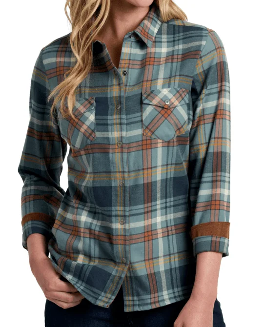 lace-up tops for women -Kuhl Women's Tess Flannel