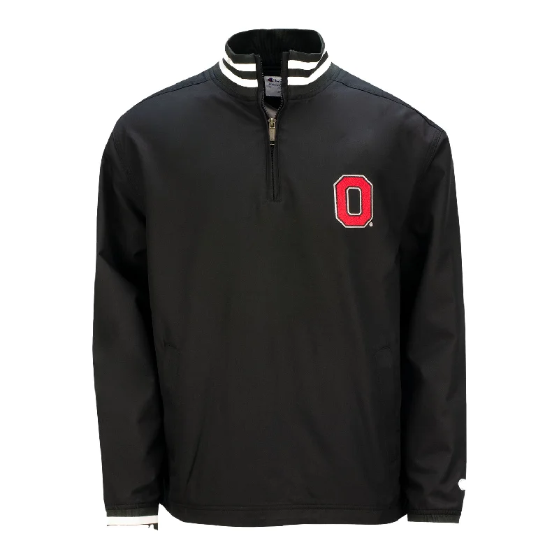 breathable jackets for women -cozy women's tops -Ohio State Buckeyes Super Fan Trooper 1/4 Zip Jacket