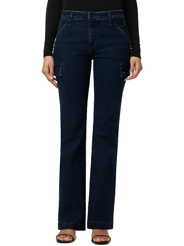 ladies' dress pants -women's party tops -The Frankie Womens High Rise Dark Wash Bootcut Jeans