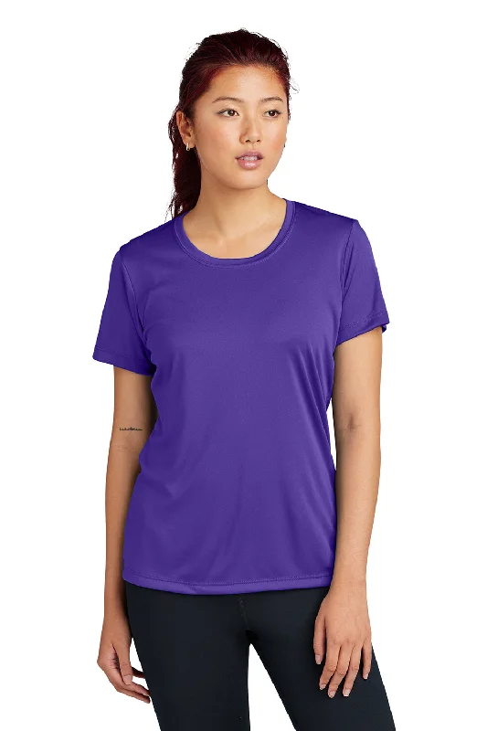 crochet tops for women -Sport-Tek Womens Competitor Moisture Wicking Short Sleeve Crewneck T-Shirt - Purple