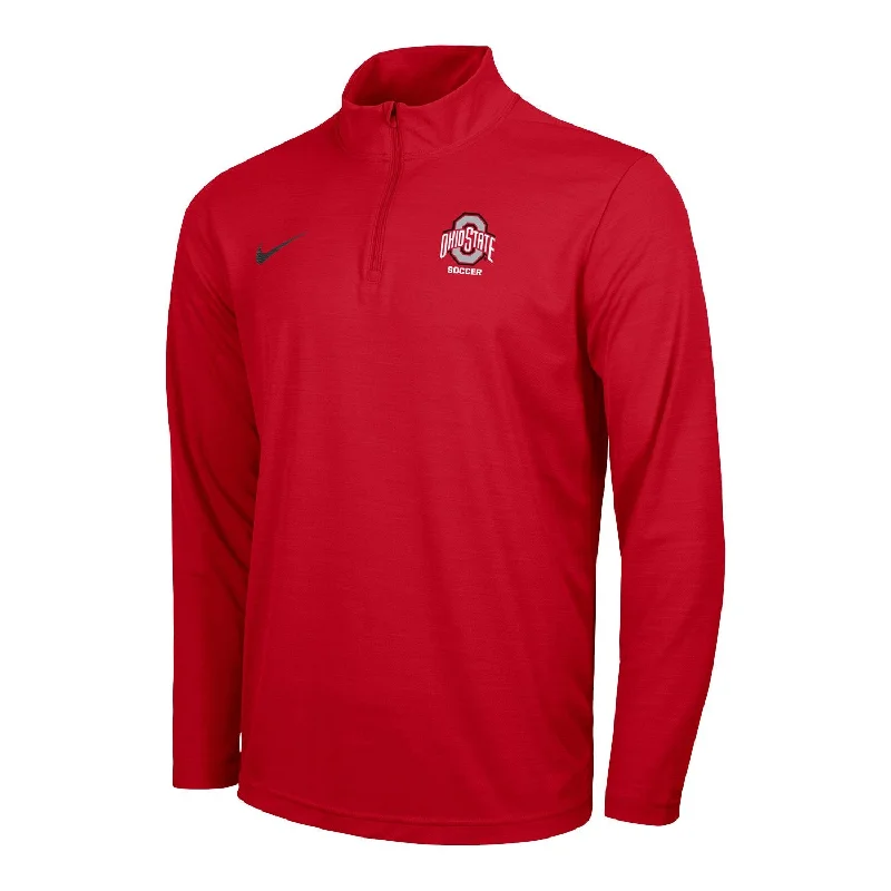 military-style coats for women -trendy crop tops for women -Ohio State Buckeyes Nike Soccer 1/4 Zip Jacket