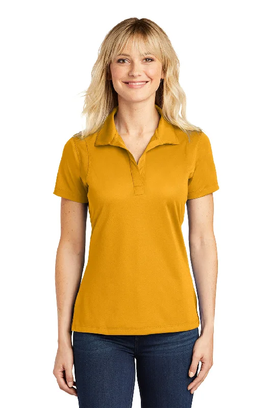 short sleeve tops for women -Sport-Tek Womens Sport-Wick Moisture Wicking Short Sleeve Polo Shirt - Gold